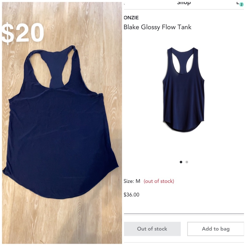Onzie glossy tank navy
